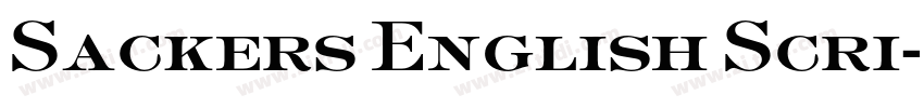 Sackers English Scri字体转换